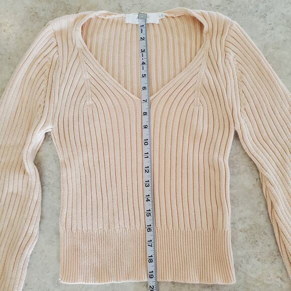 ASTR the Label Mila Ribbed Crop Sweater Blush Size M - Picture 8 of 8